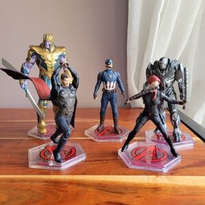 SET OF 5 MARVEL AVENGERS FIGURINES ENDGAME EXCLUSIVE PVC FIGURES